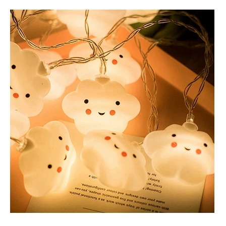 Solar Led cloud christmas String Lights garden home holiday lighting indoor outdoor party decorative waterproof fairy light