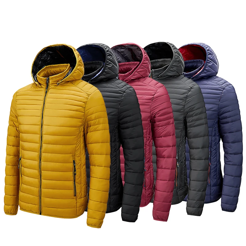 

outdoor windbreaker bomber softshell jaket bubble jacket puff padded printed coatde with zipper Winter for men warm jacket