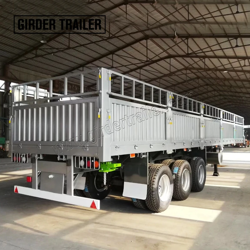 

Hot selling China factory 3 axles 4 axles aluminum dropside high side door cargo fence semi trailer truck, According to customer requirement