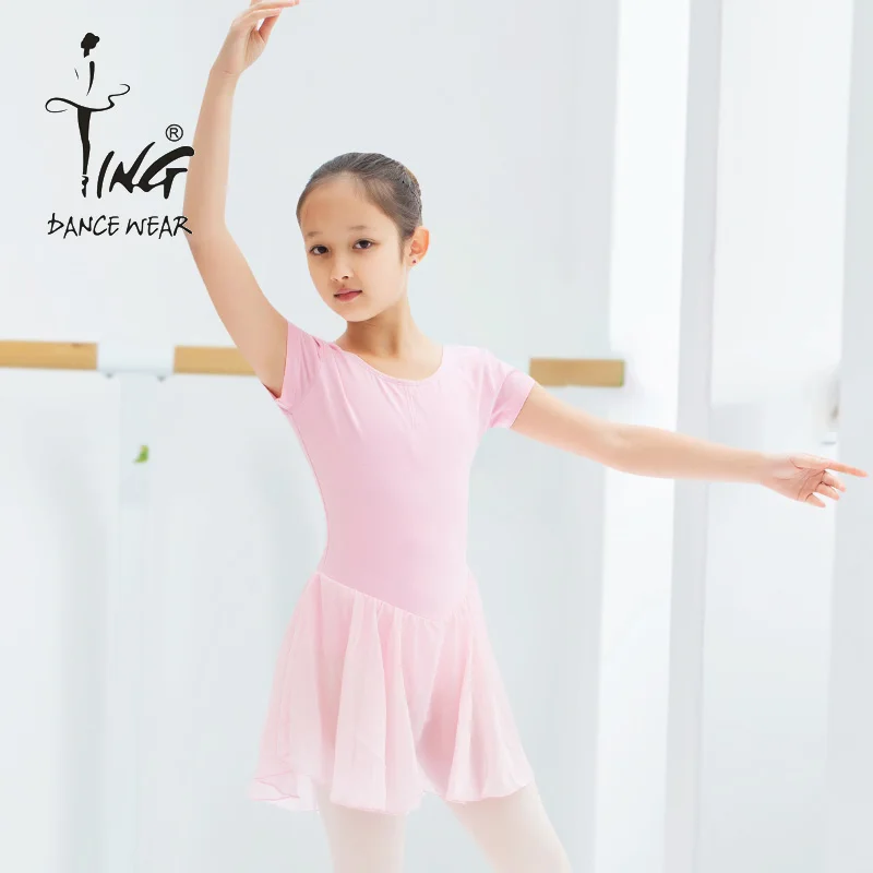 Dance Wear Kids Short Sleeve Cotton Girls Ballet Leotards