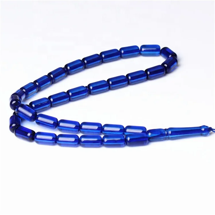 

High quality resin amber bucket shape stock islamic prayer beads muslim rosary tasbih