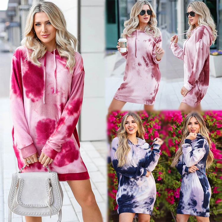 

sweater dresses with hoodies plus size sweater dress, Mix color is available