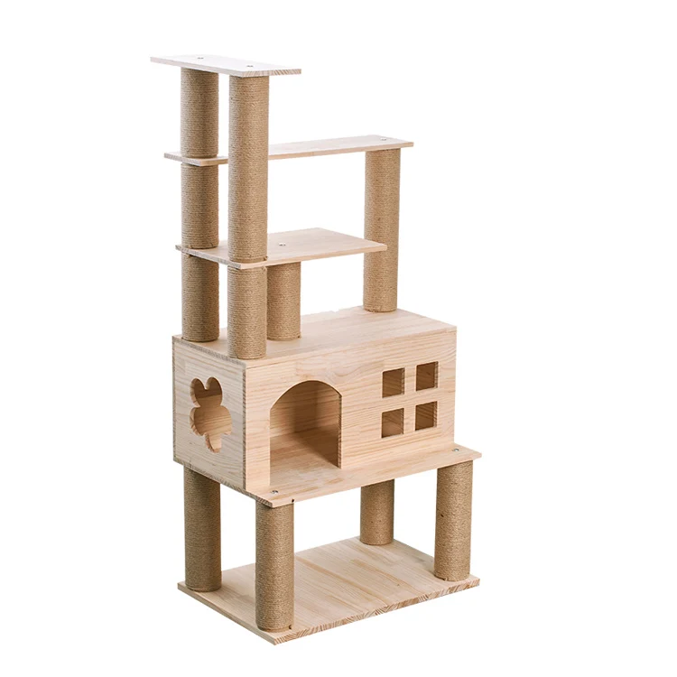 

Wholesale Wooden Cat Tree cat climbing frame Pet Climbing Scratch Toy for Cat