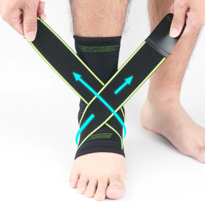 

Running Basketball Compression Sleeve Ankle Straps Wrap for Injury Recovery Sprains