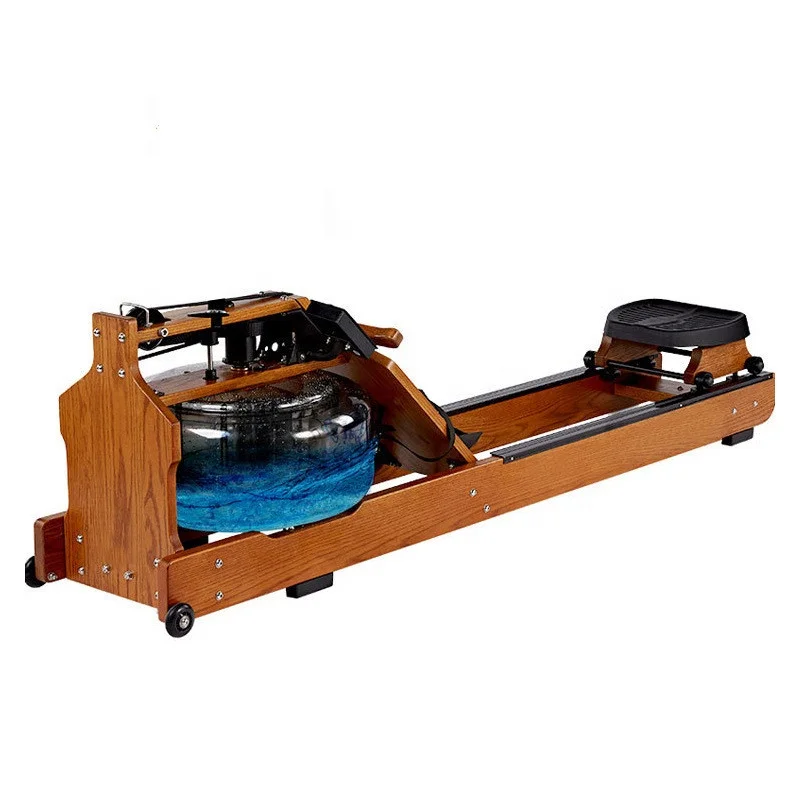 

DDP Commercial Boat Adaptable Fitness Equipment Panel OEM Oak Indoor LCD Parts China Machine Resistance Wood Tank Water Rower, Burlywood