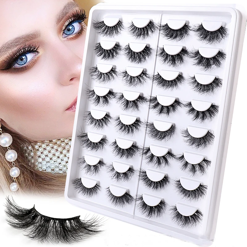 

16 Pairs 3D Mink Lashes Natural False Eyelashes Dramatic Volume Fake Lashes Makeup Eyelash Extension Silk Eyelashes