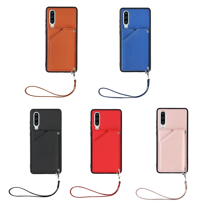 

With Cards Holder Stand Back Case For Huawei P30 Pro P40 Lite Nova 6 SE P Smart Z Y9 Prime 2019 Honor Magic 3 Leather Skin Cover