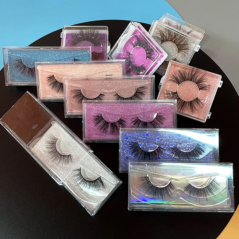 

Full Strip lash extension sprivate label wholesale vendor supplies 18mm 3d faux fluffy mink eyelashes and packaging boxes, Black
