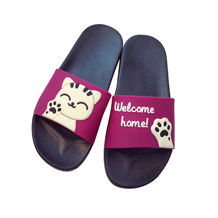 

Lucky cat cartoon plastic slippers summer indoor and outdoor home non-slip slippers