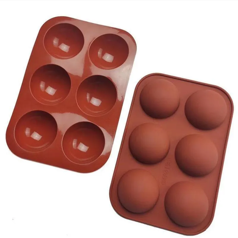 

Amazon Hot selling 6-Cavity Silicone Cake Mold For Hot Chocolate Bomb Jelly Dome Mousse Moldes de silicona silicon resin mold, Multi colors