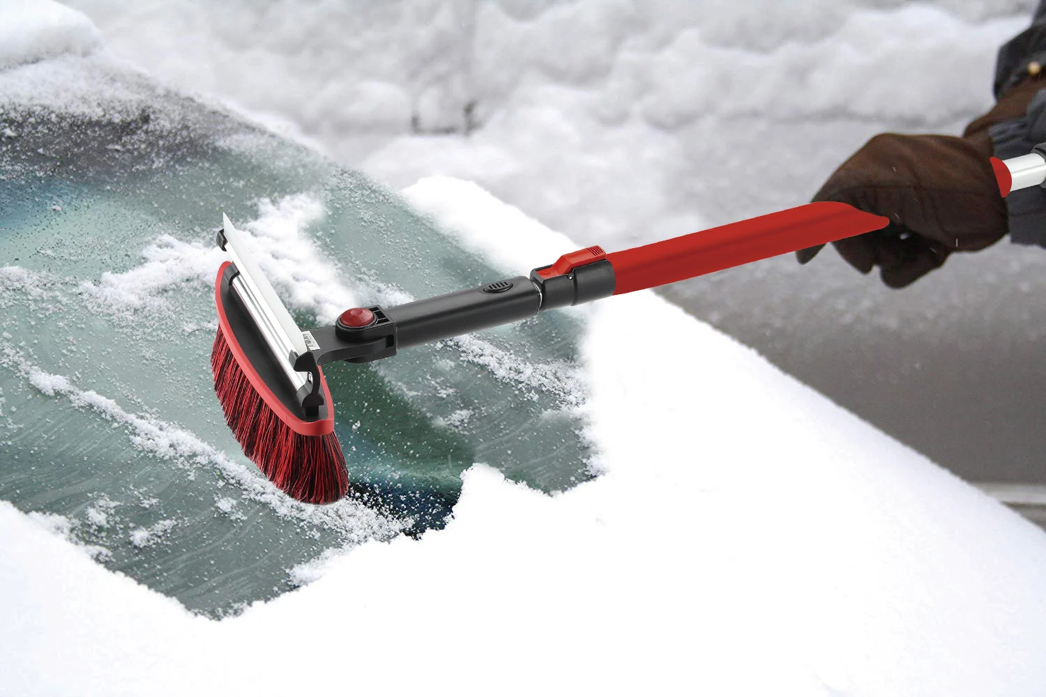 51 Inch Detachable Car Snow Broom Heavy Duty Snow Remover Silicon Water