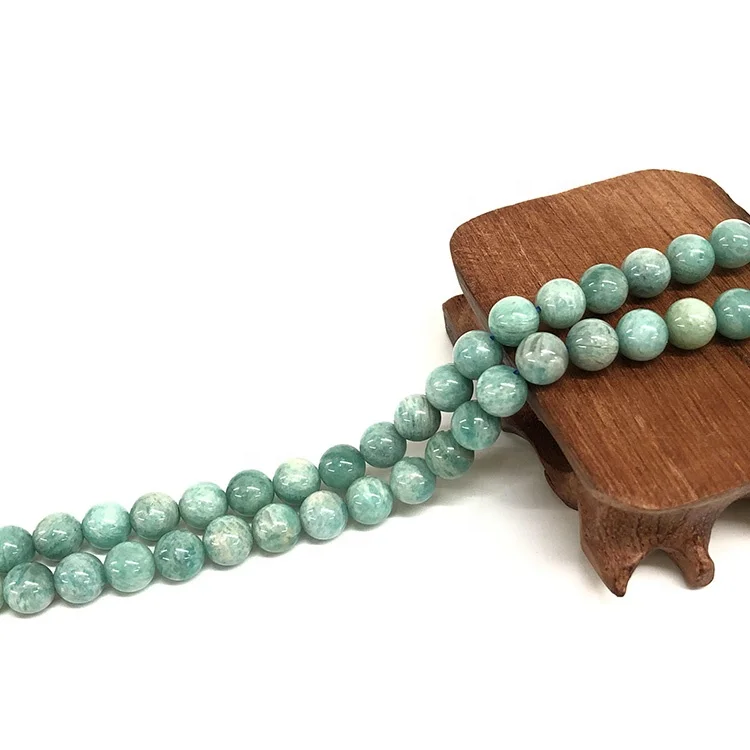 

Wholesale Natural Beads Amazonite Round Gemstone Beads Loose Beads For Jewelry Making