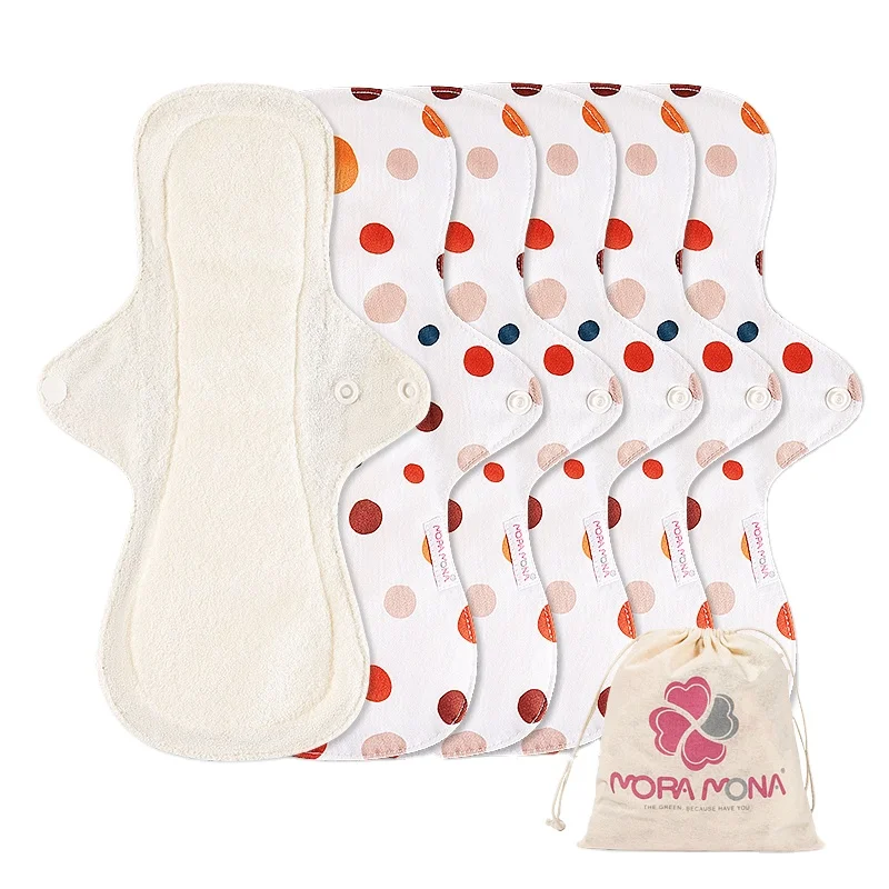 

Mora mona wholesale dot pattern bamboo reusable sanitary pads napkins carefree menstrual pads for lady, Colors