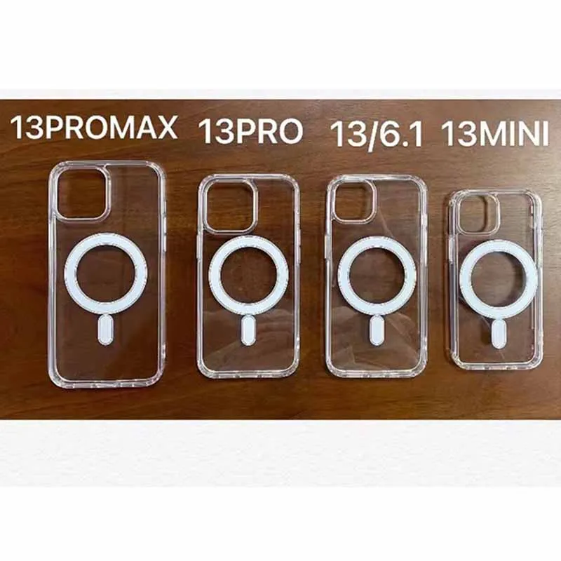 

Factory wholesale 1.5mm magnet transparent TPU & acrylic mobile phone case for Apple iPhone 13 pro max with Magsafe
