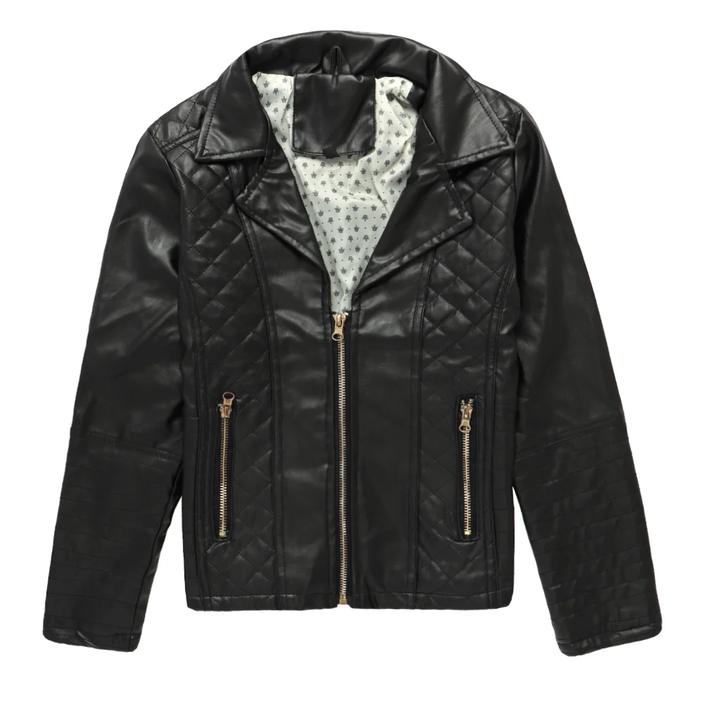 
PU Jacket for Women Autumn Casual Slim Short PU Jackets Female Coat Vintage Outwear (1705-06) 