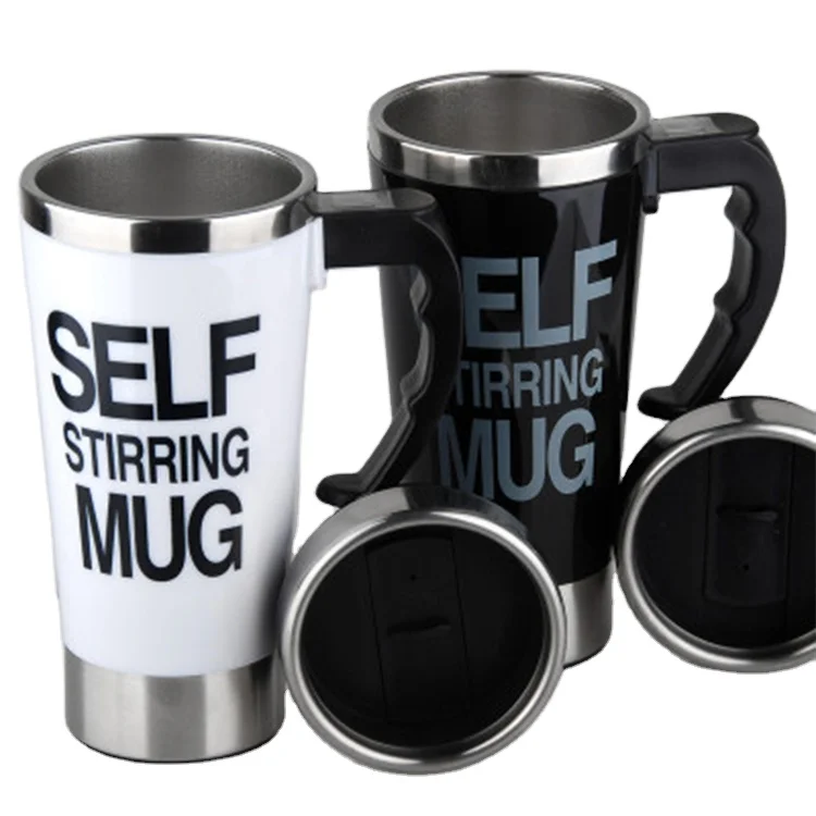 

Wholesale Double Wall Stainless Steel With Lid Self Stirring Mug Caneca 3D Custom Personalised Electric Shaker Auto Stirring Mug, Green/red/white/black/blue/yellow/pink