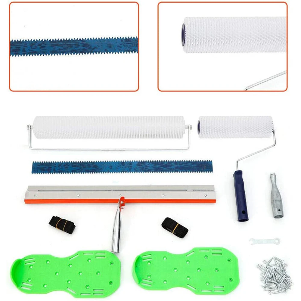 

CNMI Self-Levelling Tool Kit Epoxy Floor Paint Tool Cement Floor Tools with Spike Shoes Roller