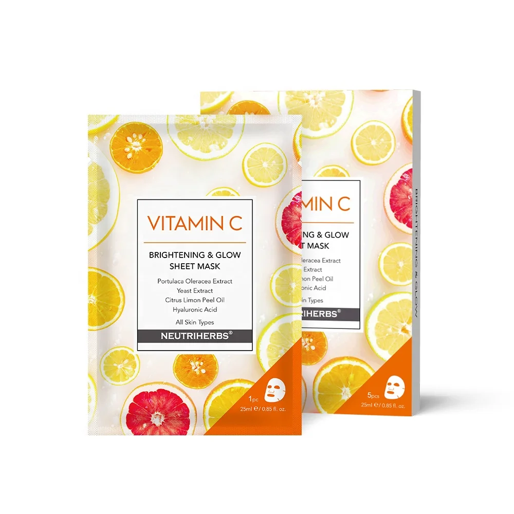 

Wholesale Whitening Brightening Vitamin C Vc Face Skin Sheet Mask Korean