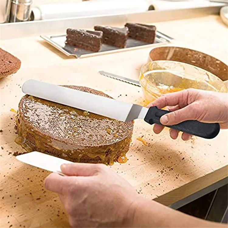 Cake Spatula Angled Cake Icing Spatula, SameTech Stainless Steel Cake  Offset Decorating Frosting Spa…See more Cake Spatula Angled Cake Icing  Spatula