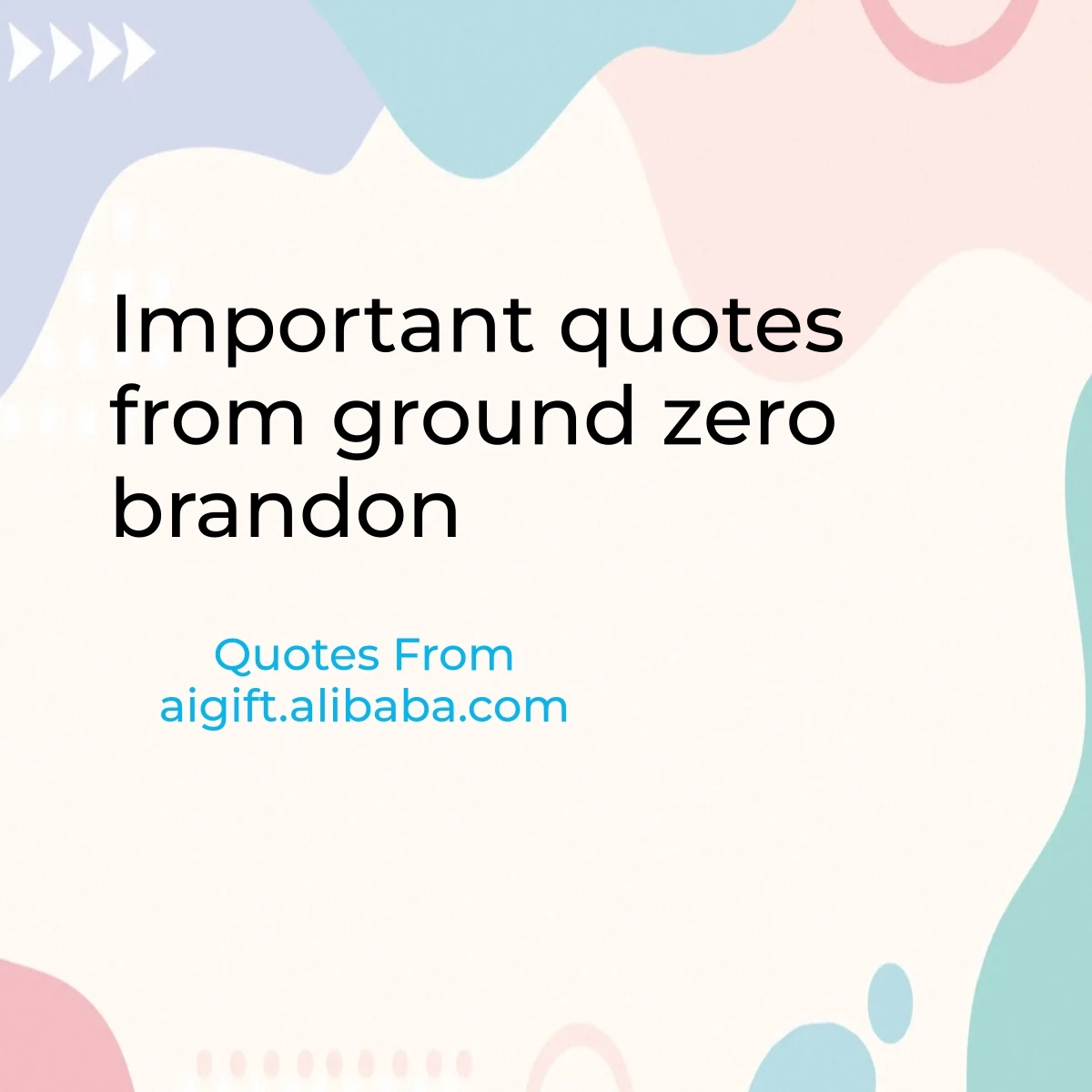 important quotes from ground zero brandon