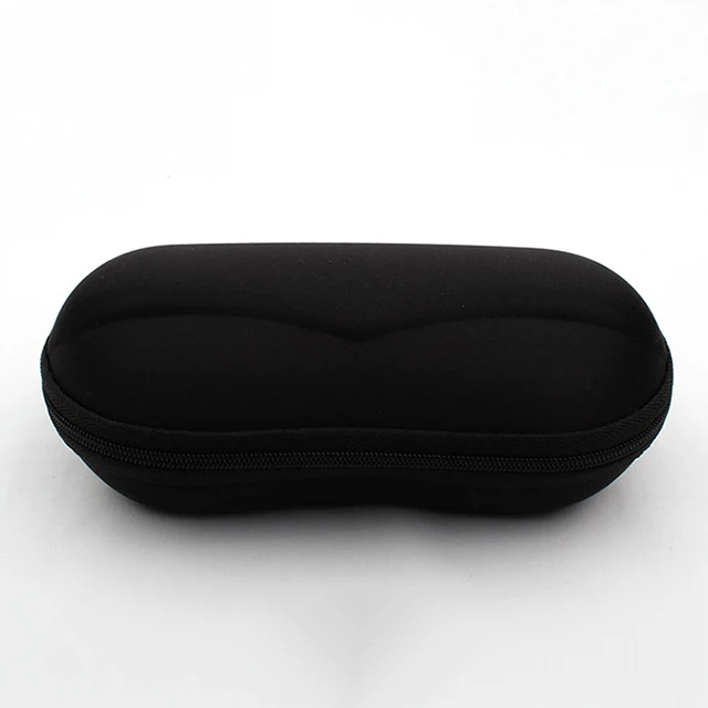 

Satin zipper box velvet zipper sport case Oxford running zipper eyewear box, Black