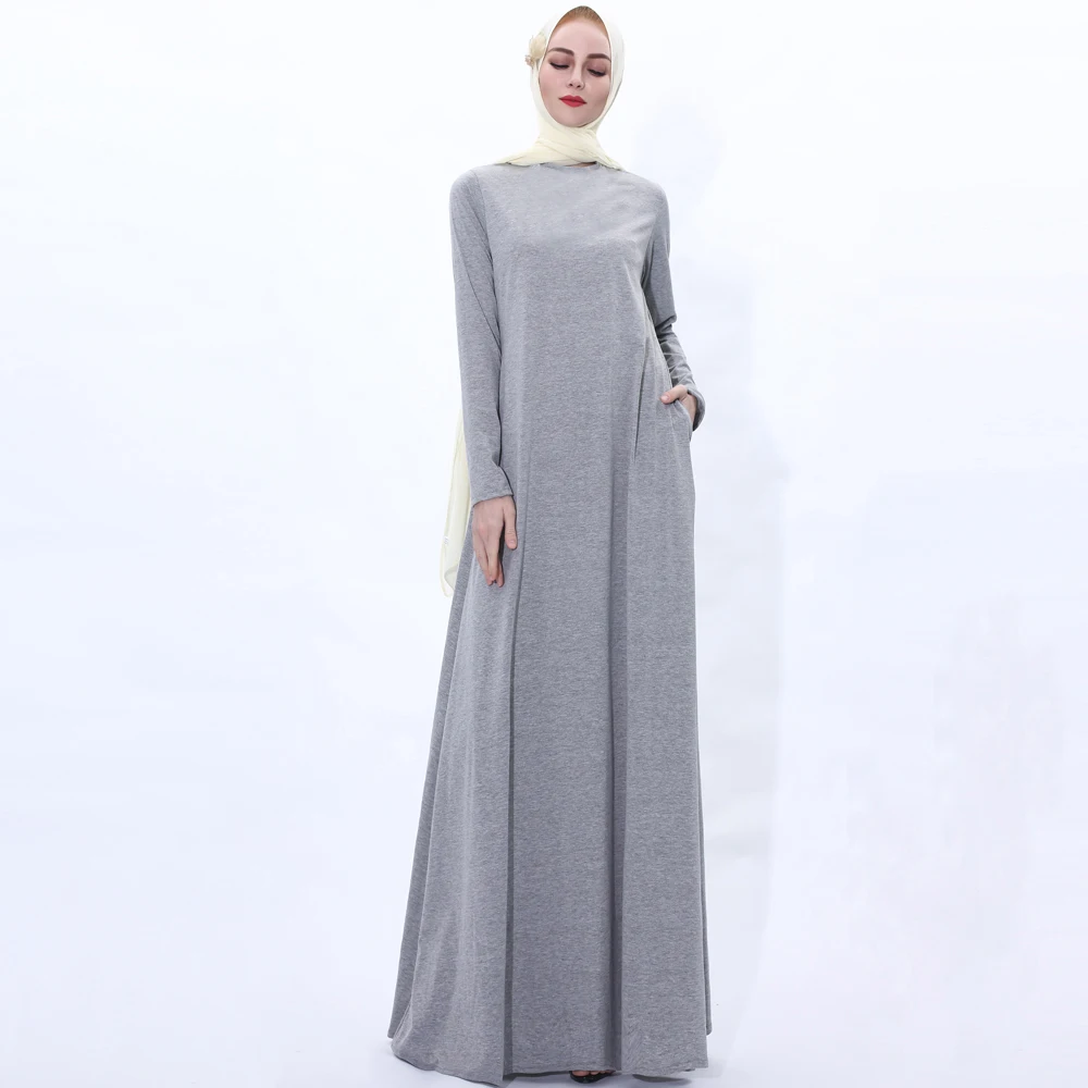 

Moraccan Style Simple Color Women Maxi Dresses Abaya With Pockets muslim new modern islamic clothing best selling monsoon, Customers' requirements