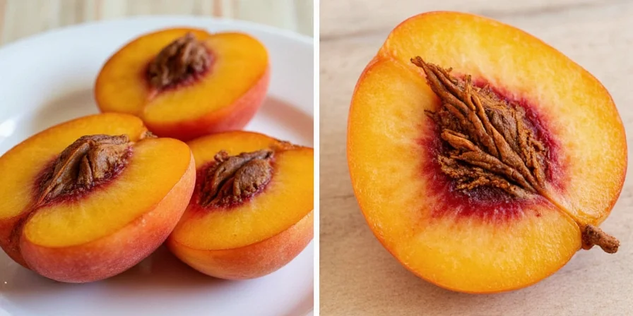 Close-up of grilled peaches with spice and drizzle