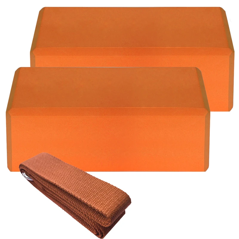 

Good Quality Eva Eco Friendly Yoga Block with Strap Set, Customized color