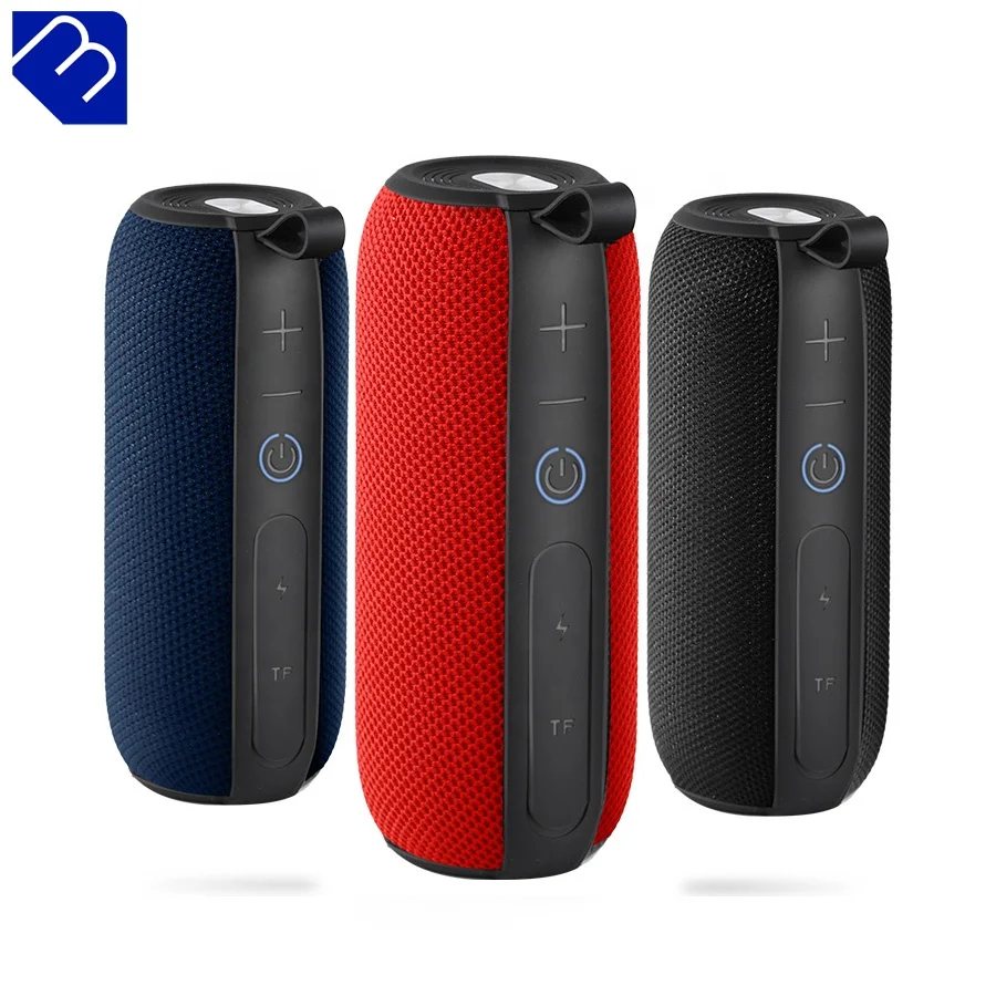 

FM0199 2200mA Wireless IPX7 Waterproof Bluetooth 5.0 Speaker Loudspeaker Heavy bass Sound With Fabric For Outdoor Sports, Black, red,blue