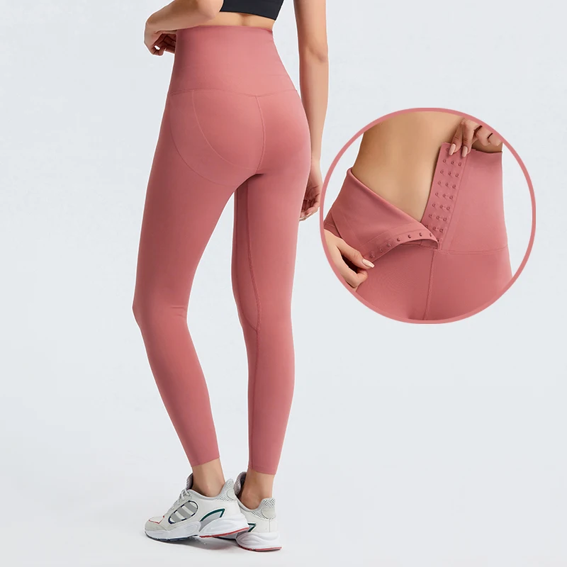 

2021 New Nude High Waist Breasted Yoga Pants Hips And Abdomen Fitness Sports Sanded Pants waiste trainers for ladies, 7 colors