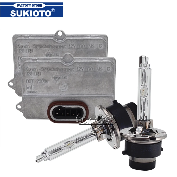 

SUKIOTO OEM Quality 5DV 008 290-00 5DV00829000 5DV008290-00 Auto Car Xenon Headlight Ballas Kit 55W D2S 6000K Xenon Lamp Bulbs