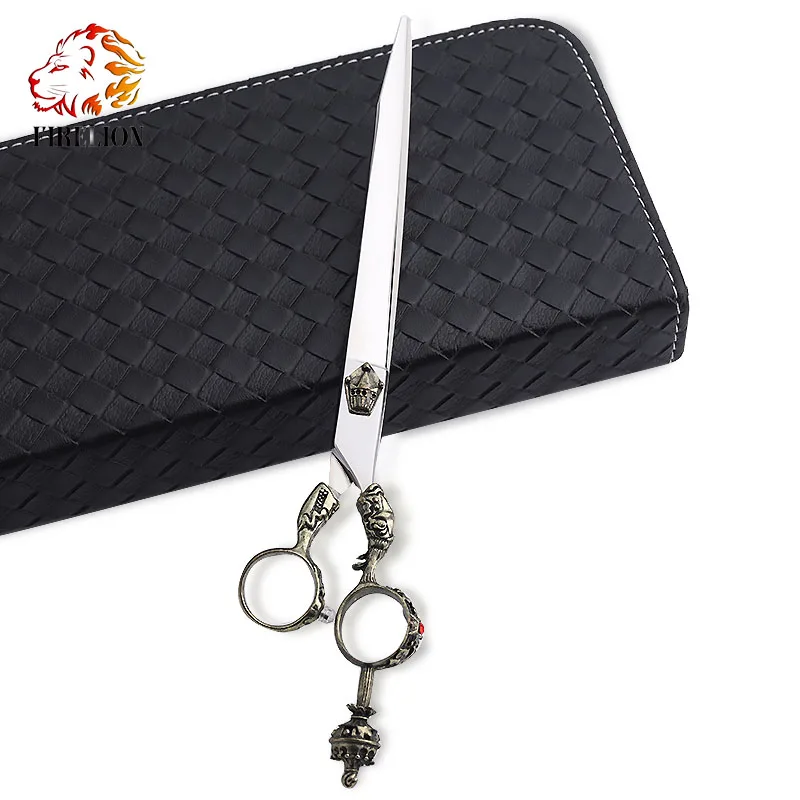 

8 inch Pet Scissors Professional Straight&Thinning Dog Grooming Shears, Bronze and silver