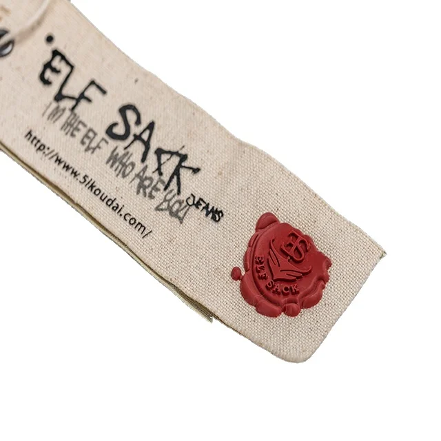 

Fabric textile hangtags Canvas Tags Woven Label for Apparel