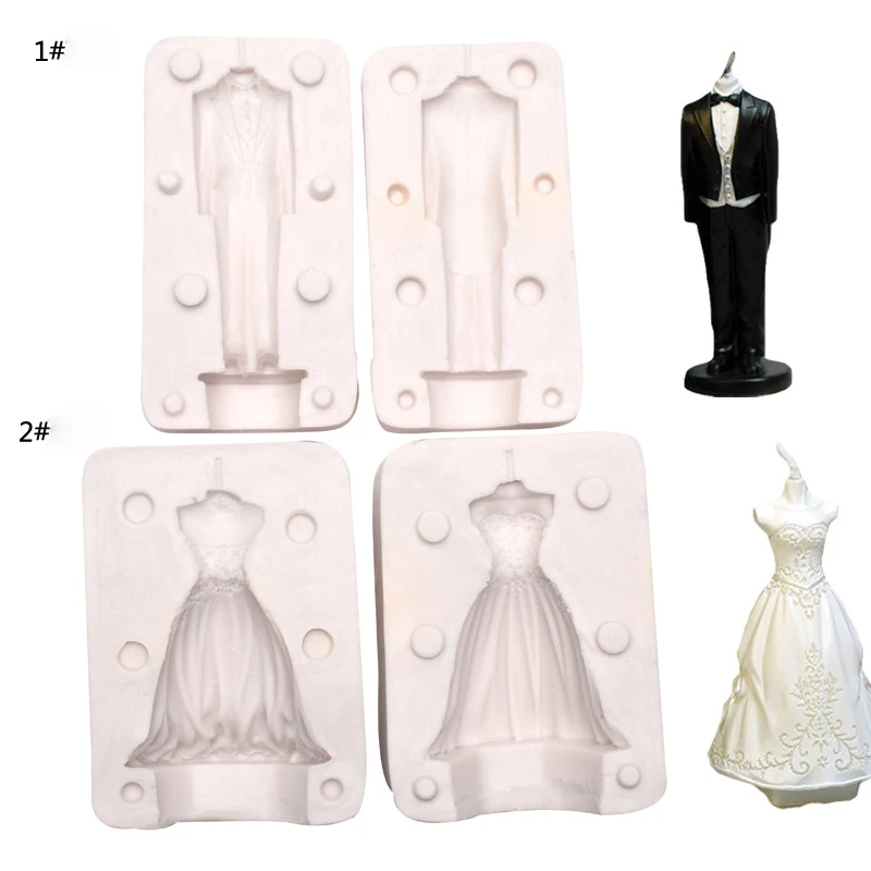 

Wedding dress decoration DIY essential oil aromatherapy car gypsum wax candle silicone mold, Random