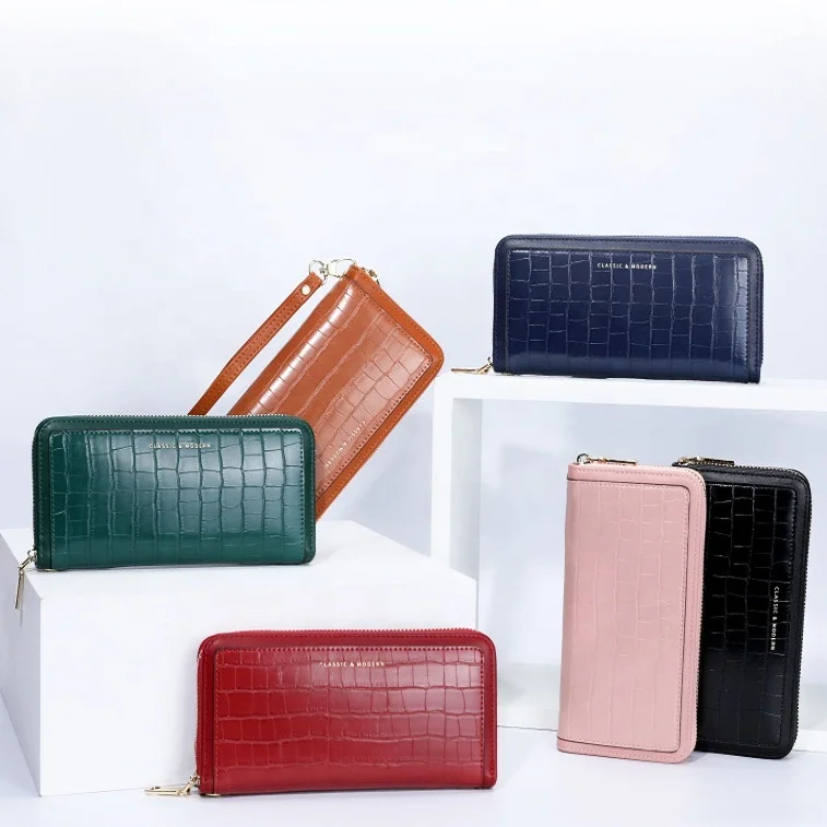 

Wholesale ladies fashionable wrist casual wallets leather women luxury short handbag designer card holder, Customized