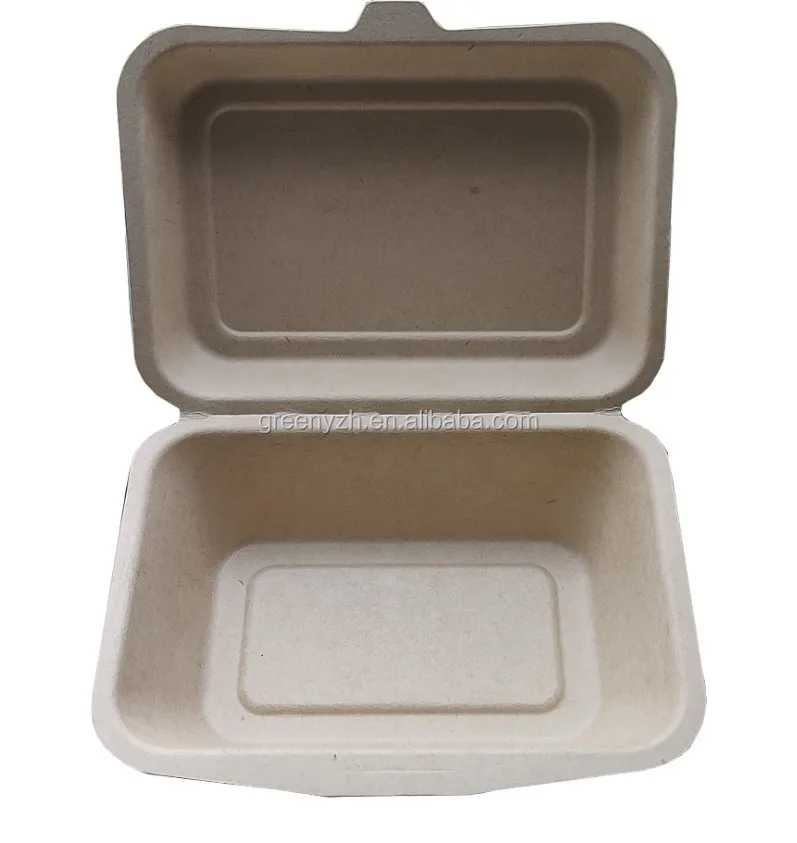 

Biodegradable bamboo bagasse bento lunch box 7x5 inch Rectangle Shape and Food container Products