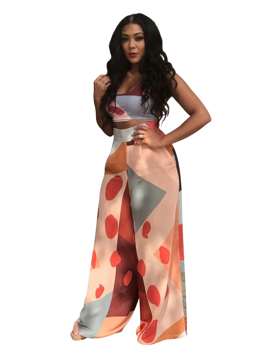

TG New upload vest tank top with wide leg pants ladies two piece set for woman, 15