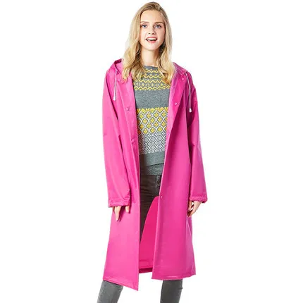 

Wholesaler fashion ladies light breathable nylon coated PU rain poncho outdoor long raincoat