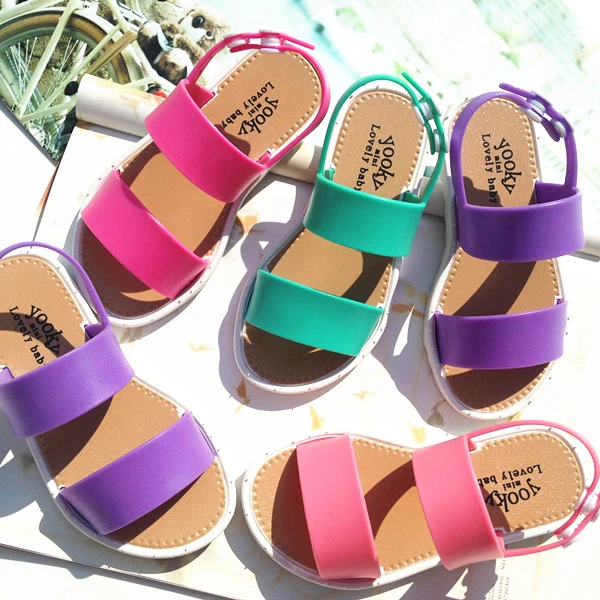 

Summer 2020 new girls and boys jelly sandals PVC kids shoes, 4 colors