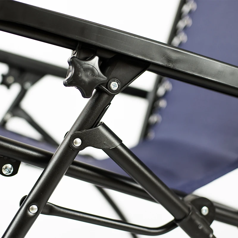 
High Quality Sun Lounge Foldable Beach Chair Zero Gravity Leisure Metal Folding Chairs With Cup Holder 