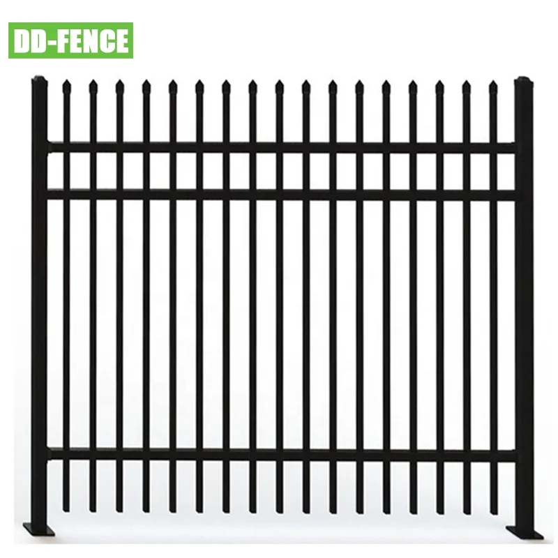 

Rod Top Tubular Picket Fence /Steel Fence Panel