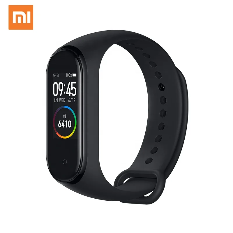 

Global version Xiaomi Mi Band 4 Smart Fitness Tracker BLE 5.0 AI Heart Rate Bracelet Touch Color Screen Waterproof Mi Band 4, Black