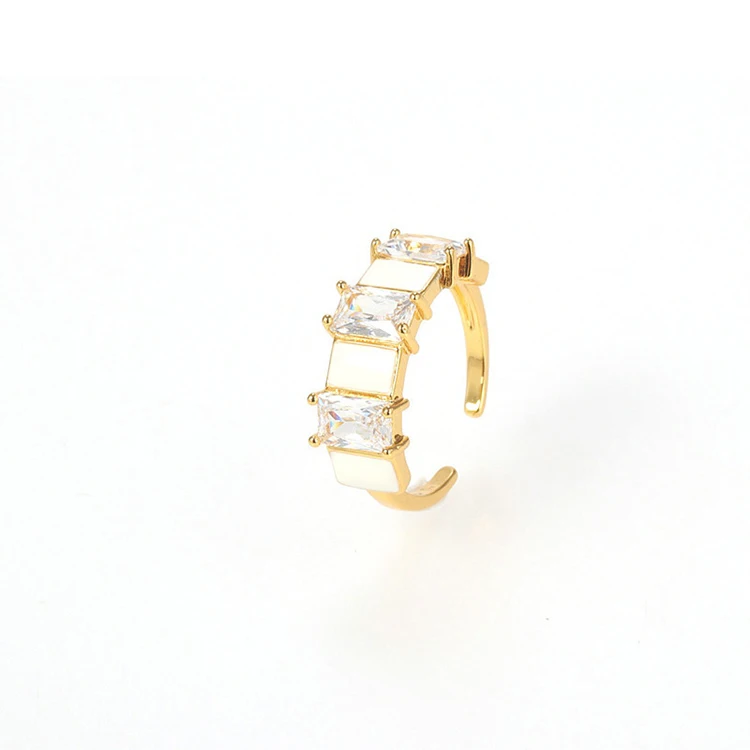 

New product simple and fashionable female flower shape zircon ring party style jewelry direct sale, Picture shows