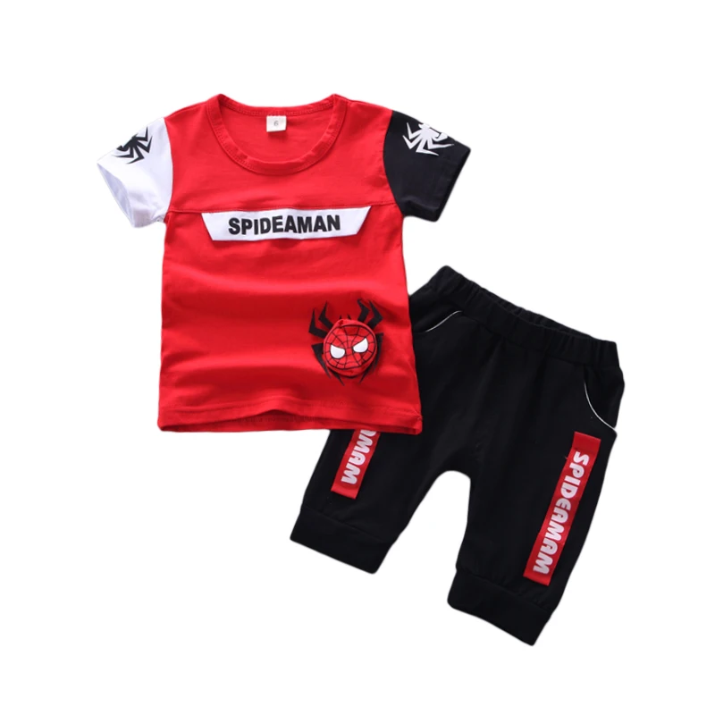 

Wholesale Toddler boy clothing set babies kids clothes for baby boys clothing set 2 pieces with Cartoon hero, Picture