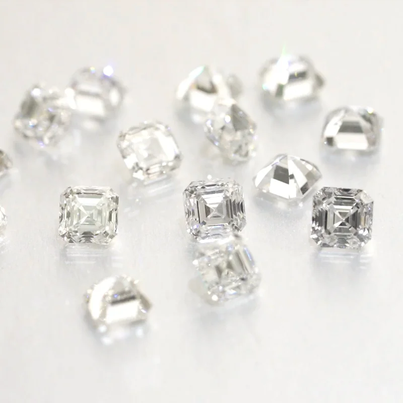 Fancy Asscher Cut DEF Color VVS VS 2*2MM 4*4MM 3*3MM Starsgem Wholesale Melee Size Excellent Diamond Loose Lab Grown Diamond