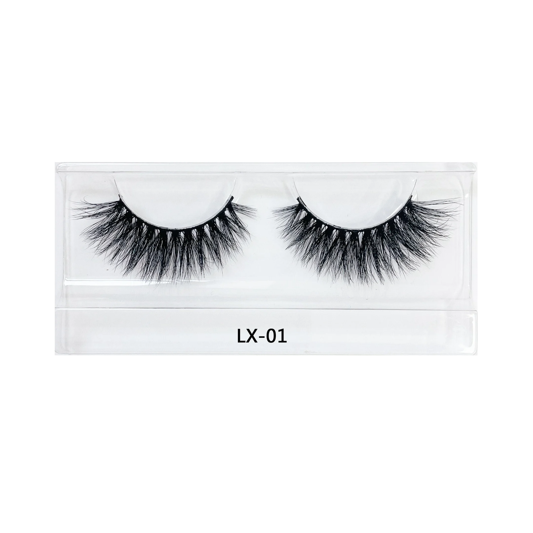 

Wholesale Real Mink Strip Eyelashes Custom Eyelash Package, Black