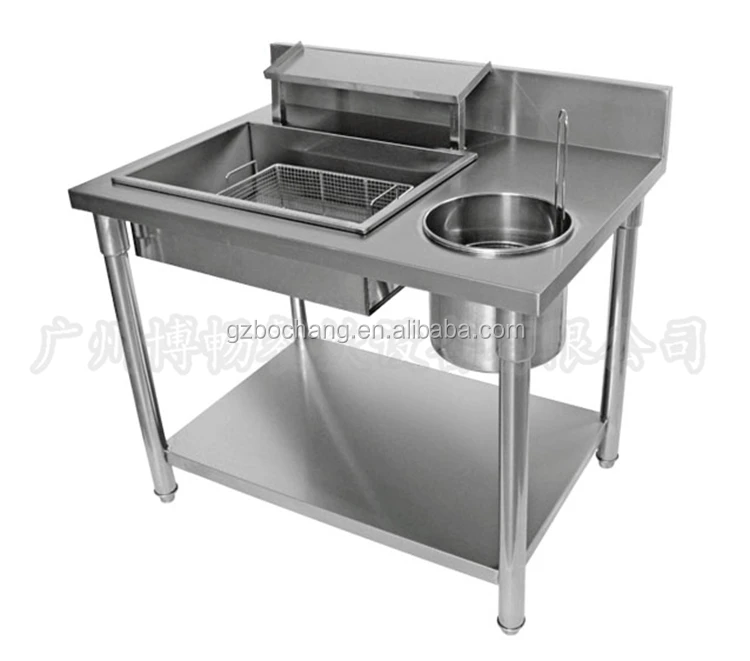 Commercial Kitchen Chicken Breading Table Electric Fried Chicken Breading Table 