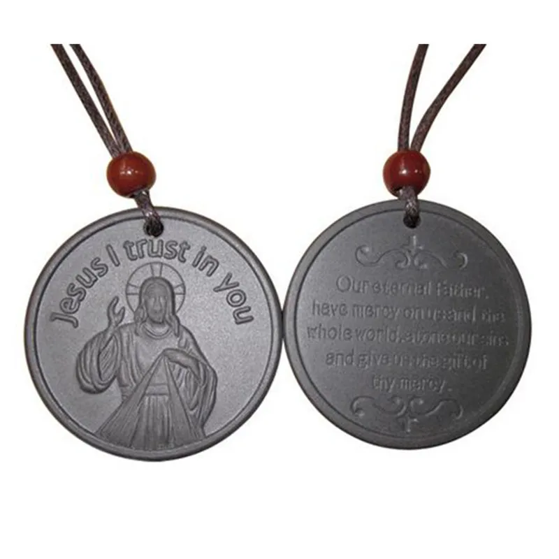 

High Quality Charms Jesus Pendants Quantum Scalar Energy Pendant Lava Ions with Package Box