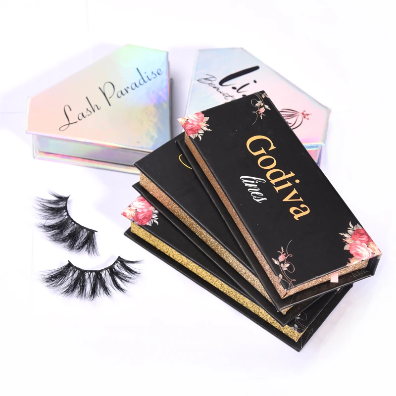 100% 3d korea long 8d natural hair mink lashes with custom logo packaging