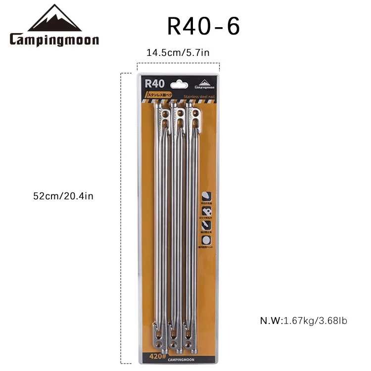 

Hot Sale Tent Peg Ultralight Metal Tent Nail Titanium Tent Stake For Hard Soil, Black